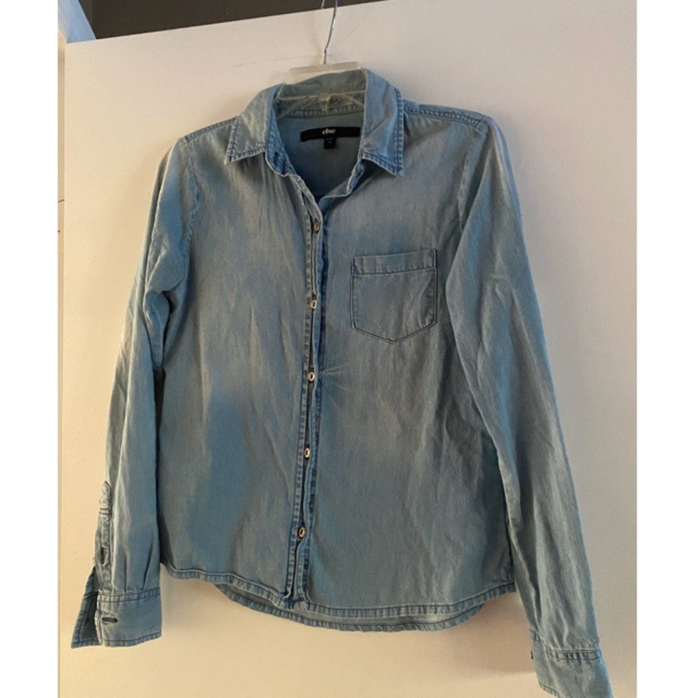 Denim button down